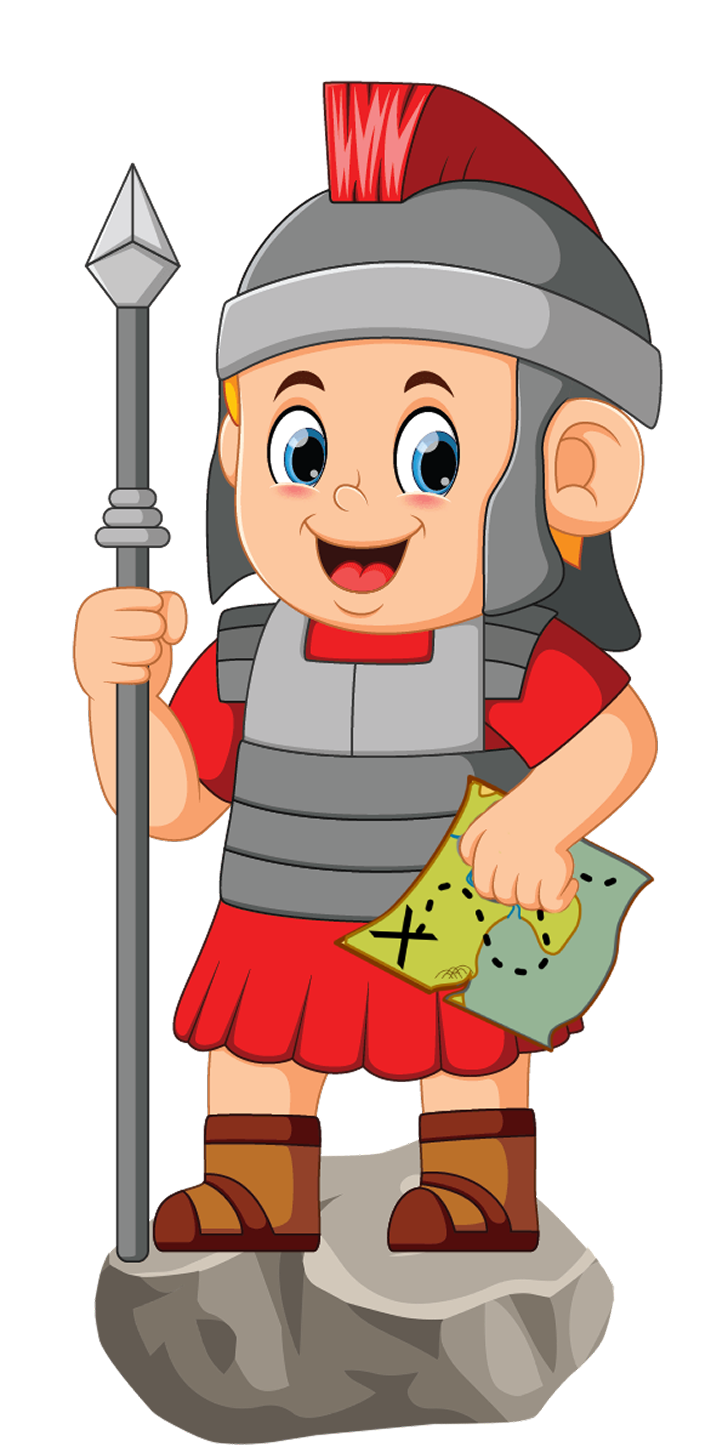 Felix, das Maskottchen von Fort Vertier, auf einem Stein